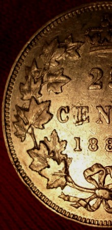 1886-Canada-Twenty-Five-Cent---Interesting-Extra-Metal?--: